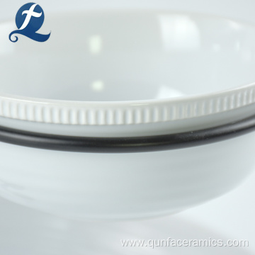 New Design White Ceramic Small Bowl With Shelf